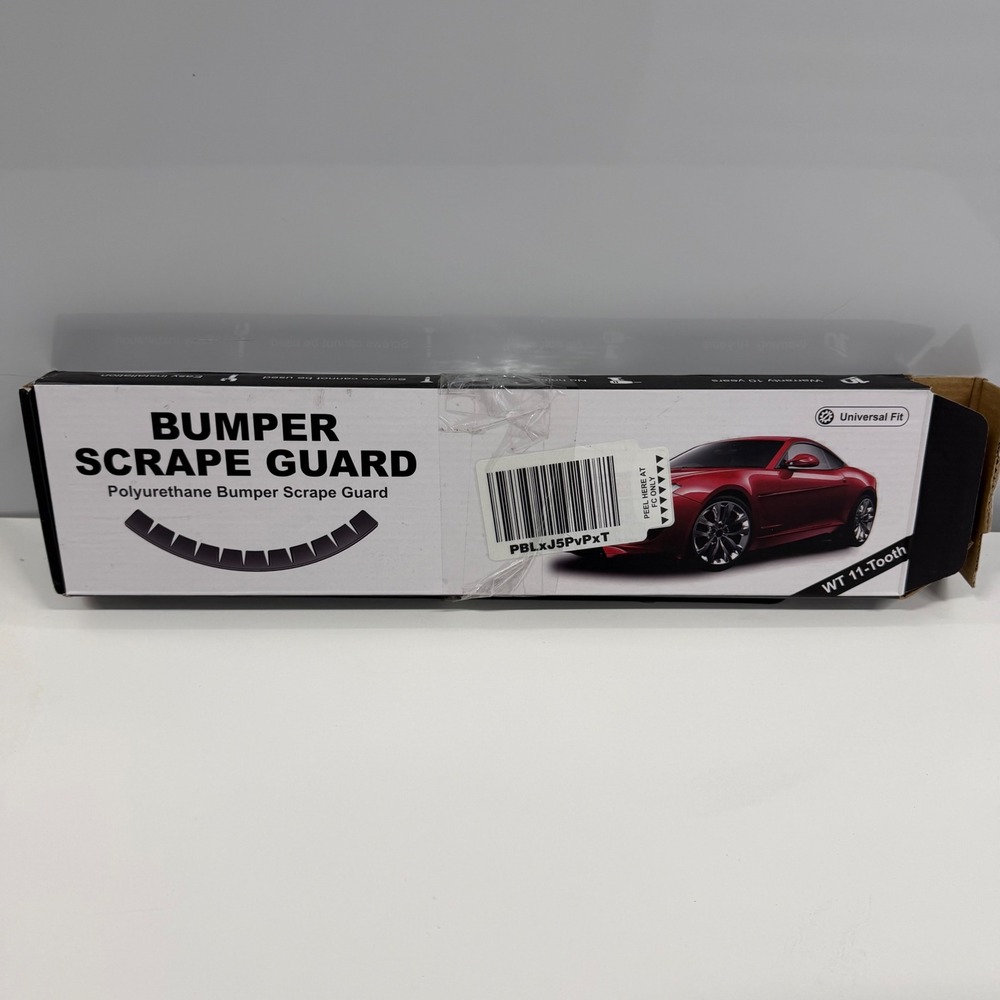 Universal Polyurethane Bumper Scrape Guard Set 11-Tooth Black 3M Adhesive 2pc